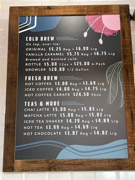 Menu for Foxtail Coffee Co. in Ponte Vedra Beach, FL